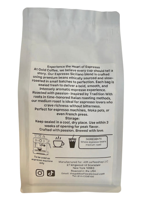 Espresso Siciliano medium roast ground beans