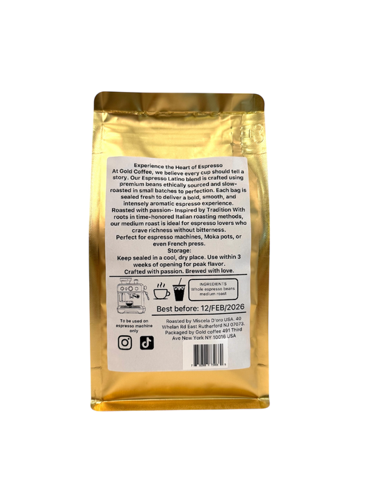 Espresso Latino medium roast whole beans