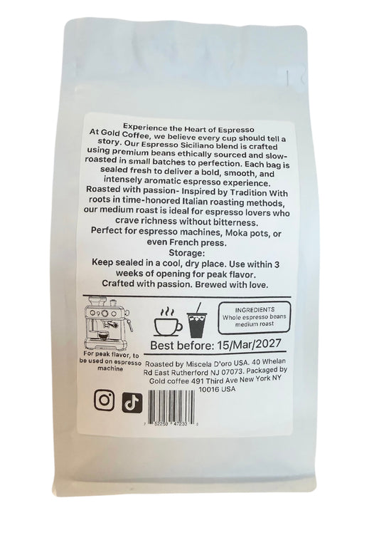 Espresso Siciliano medium roast ground beans