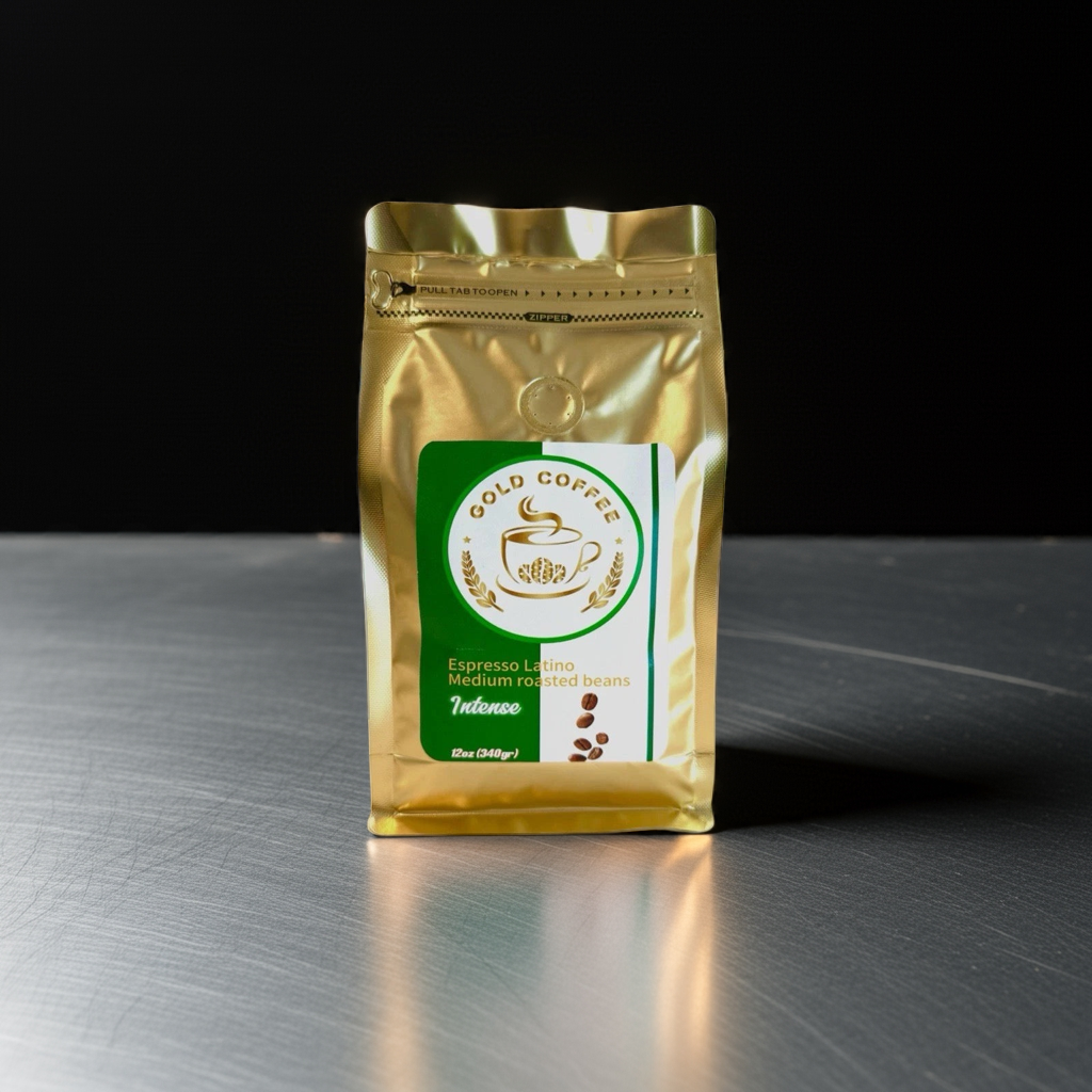 Gold coffee medium roast beans