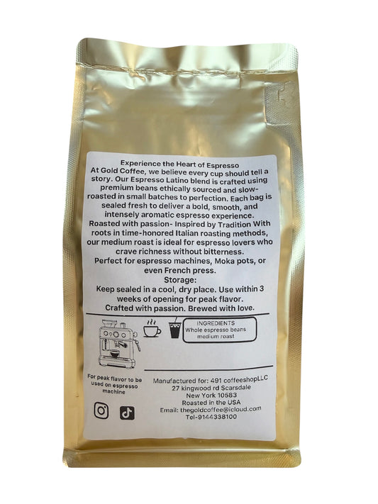 Espresso latino medium roast ground beans