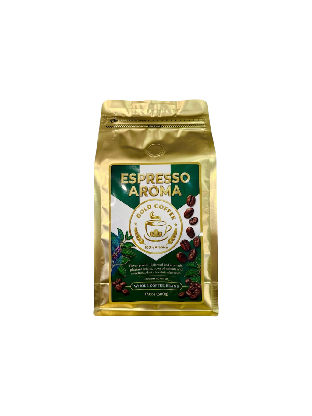 GOLD COFFEE Espresso aroma whole beans medium roast