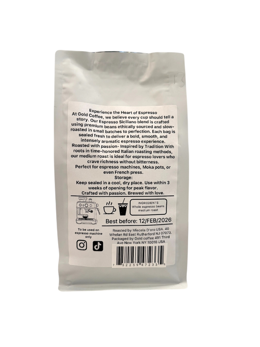 Espresso Siciliano medium roast ground beans