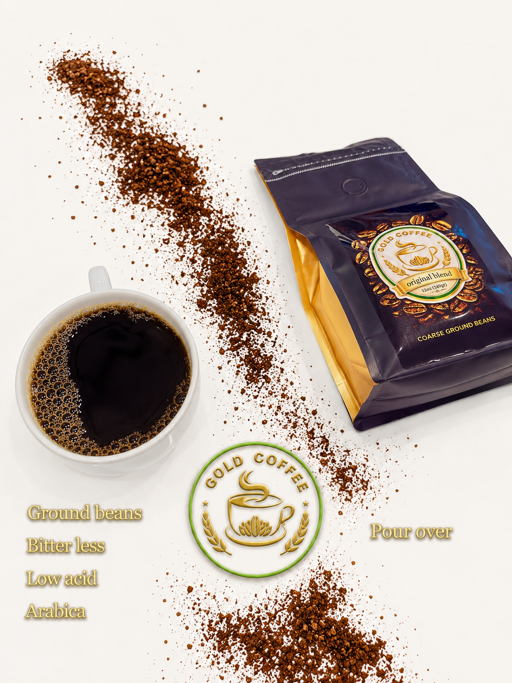 GOLD COFFEE Original blend coarse ground beans