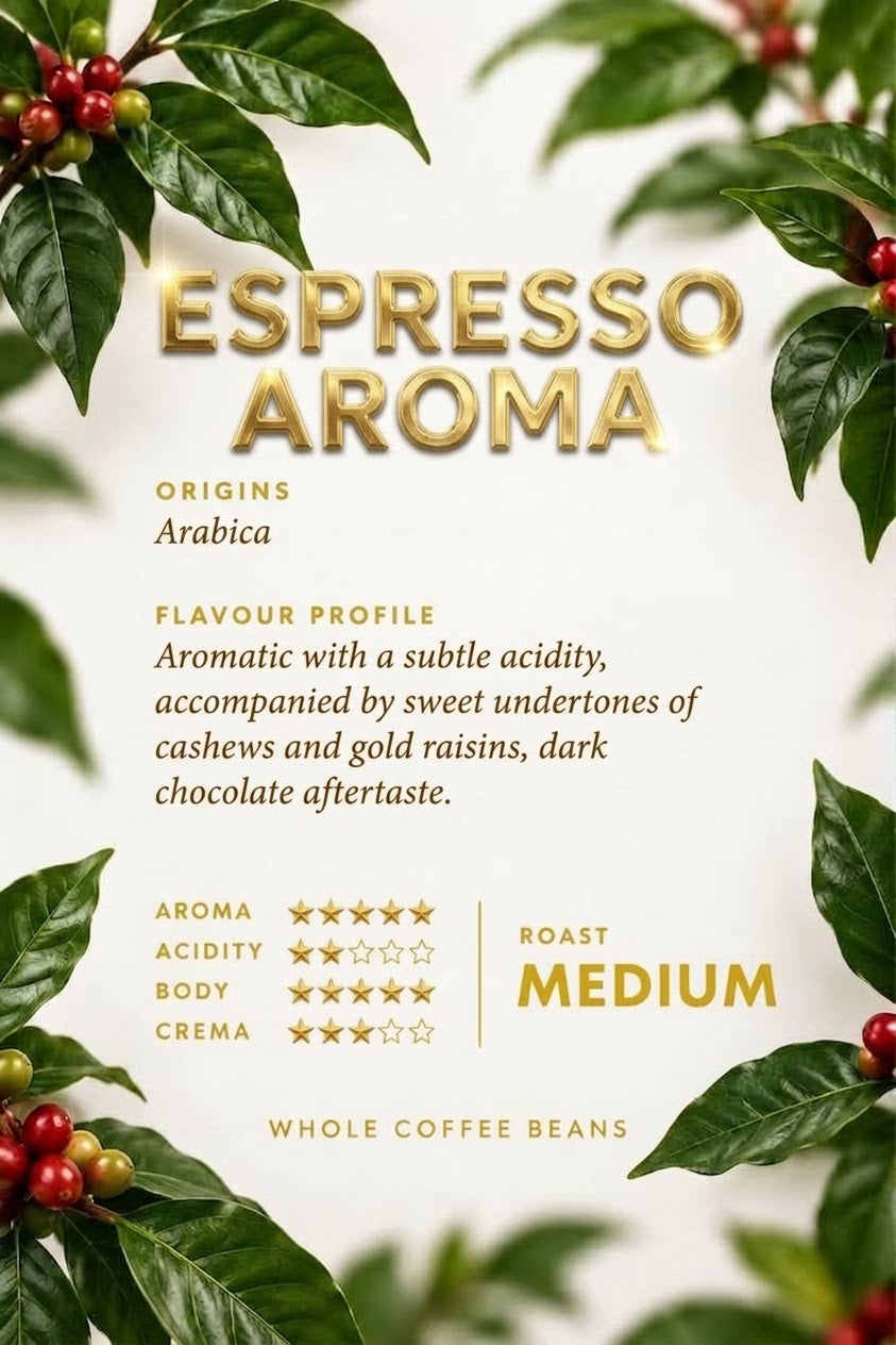 GOLD COFFEE Espresso aroma whole beans medium roast