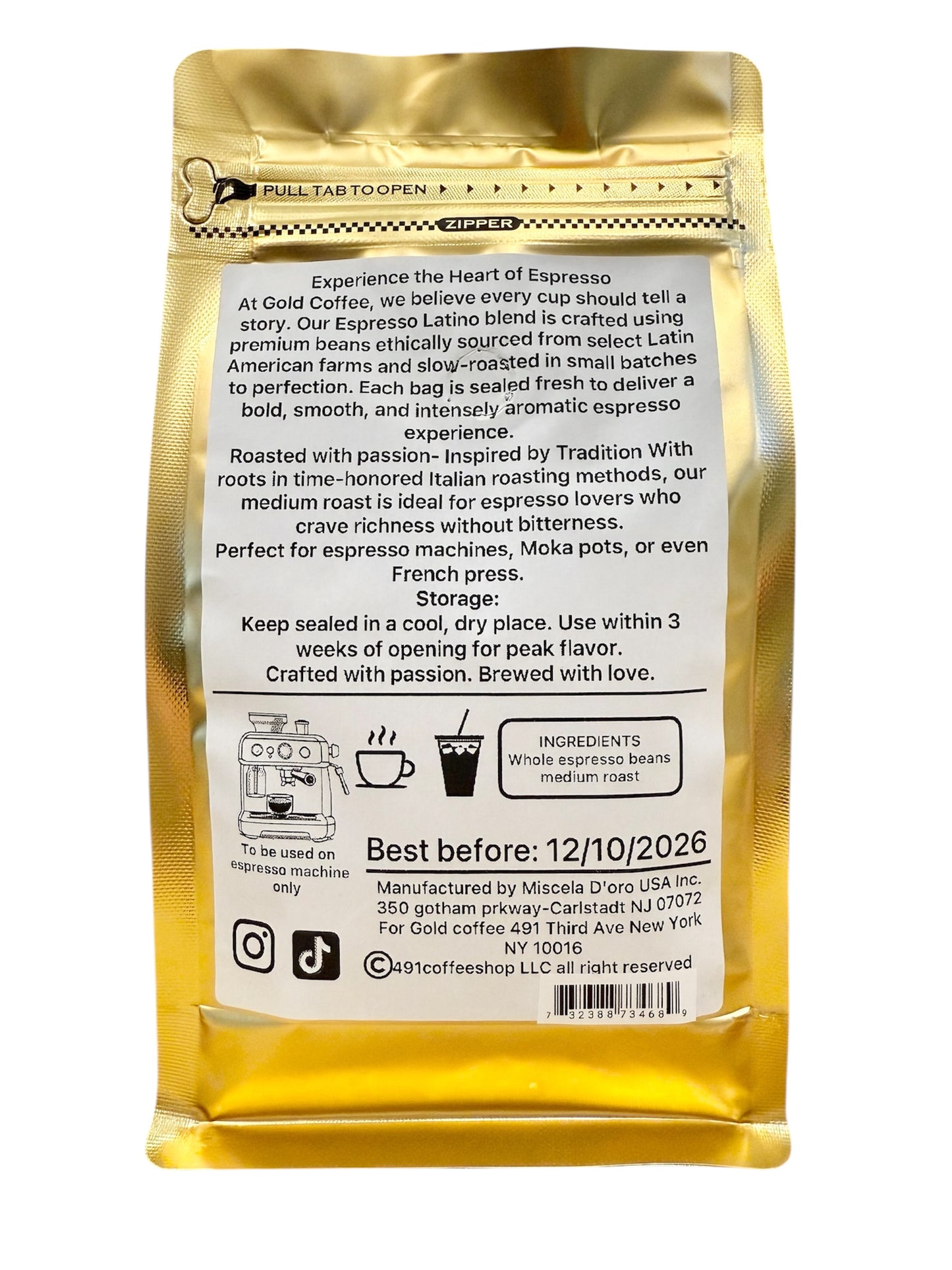 Gold coffee medium roast  beans
