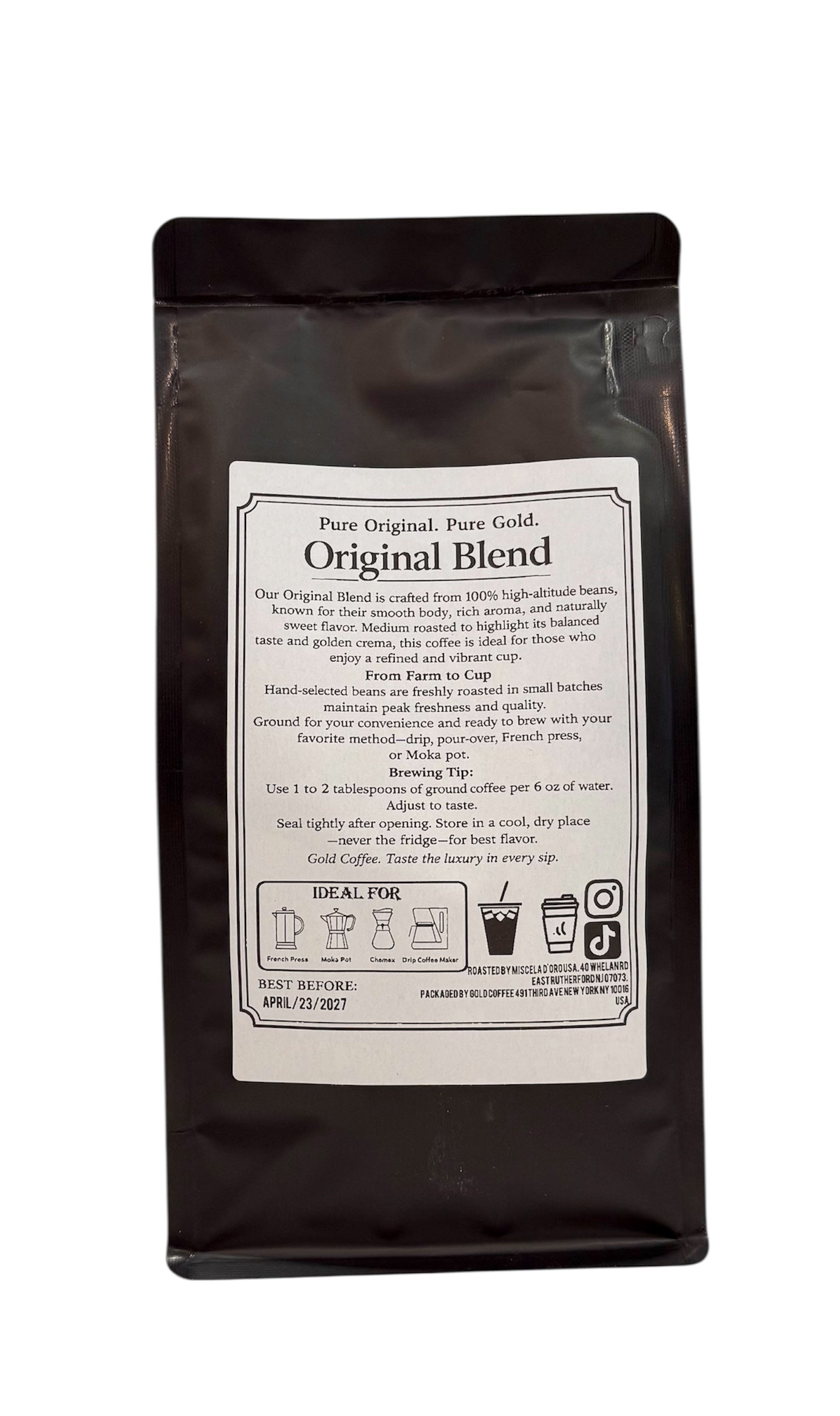 Original blend coarse ground beans