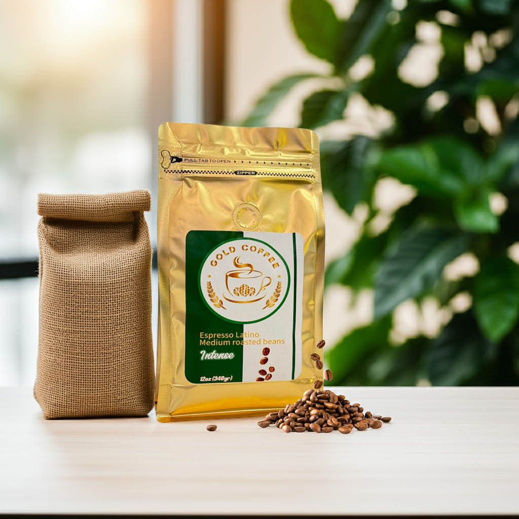 Gold coffee medium roast  beans